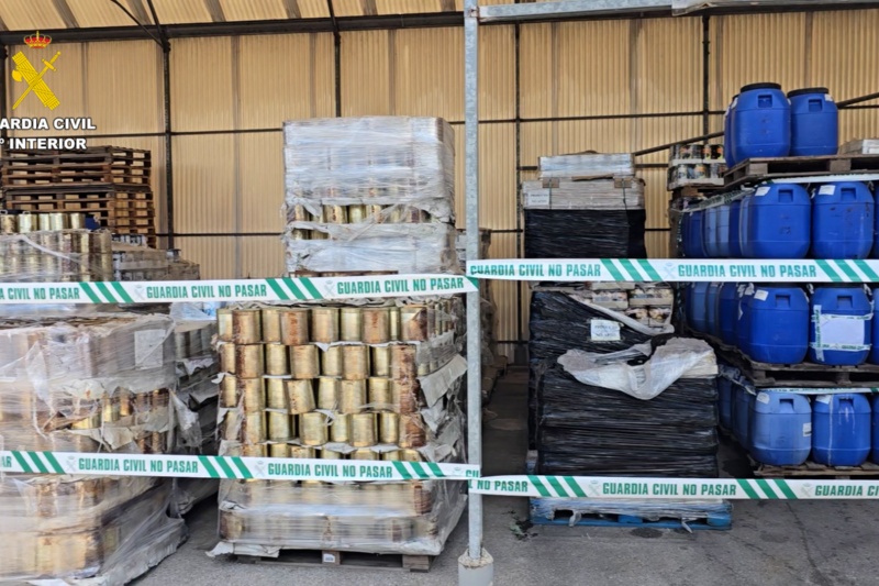 Inmovilizadas 80 toneladas de aceitunas y encurtidos por emplear productos no aptos para el consumo humano