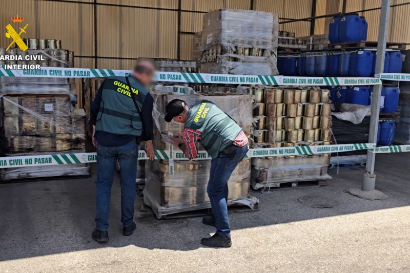 Inmovilizadas 80 toneladas de aceitunas y encurtidos por emplear productos no aptos para el consumo humano