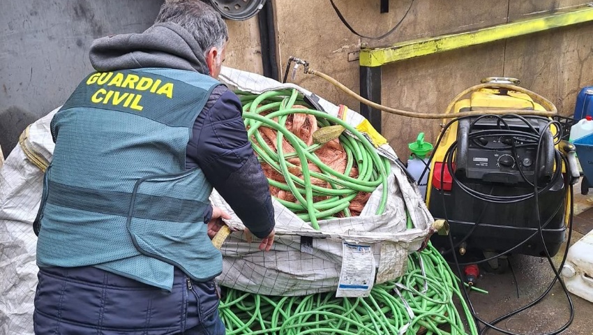 Detenidas e investigadas 17 personas por el robo de tonelada y media de cobre en Ávila y Valladolid